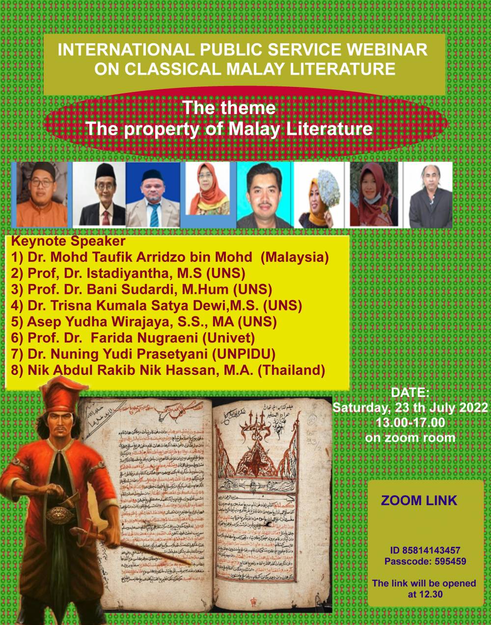 INTERNATIONAL PUBLIC SERVICE WEBINAR ON CLASSICAL MALAY LITERATURE