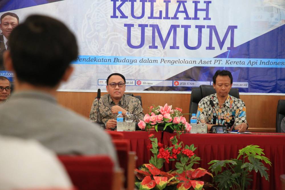 FIB UNS gelar Kuliah Umum Bertajuk Pendekatan Budaya dalam Pengelolaan Aset PT. Kereta Api Indonesia